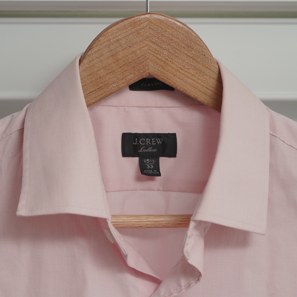 J Crew Ludlow classic fit spread collar dress shirt medium 15.5/33 stretch